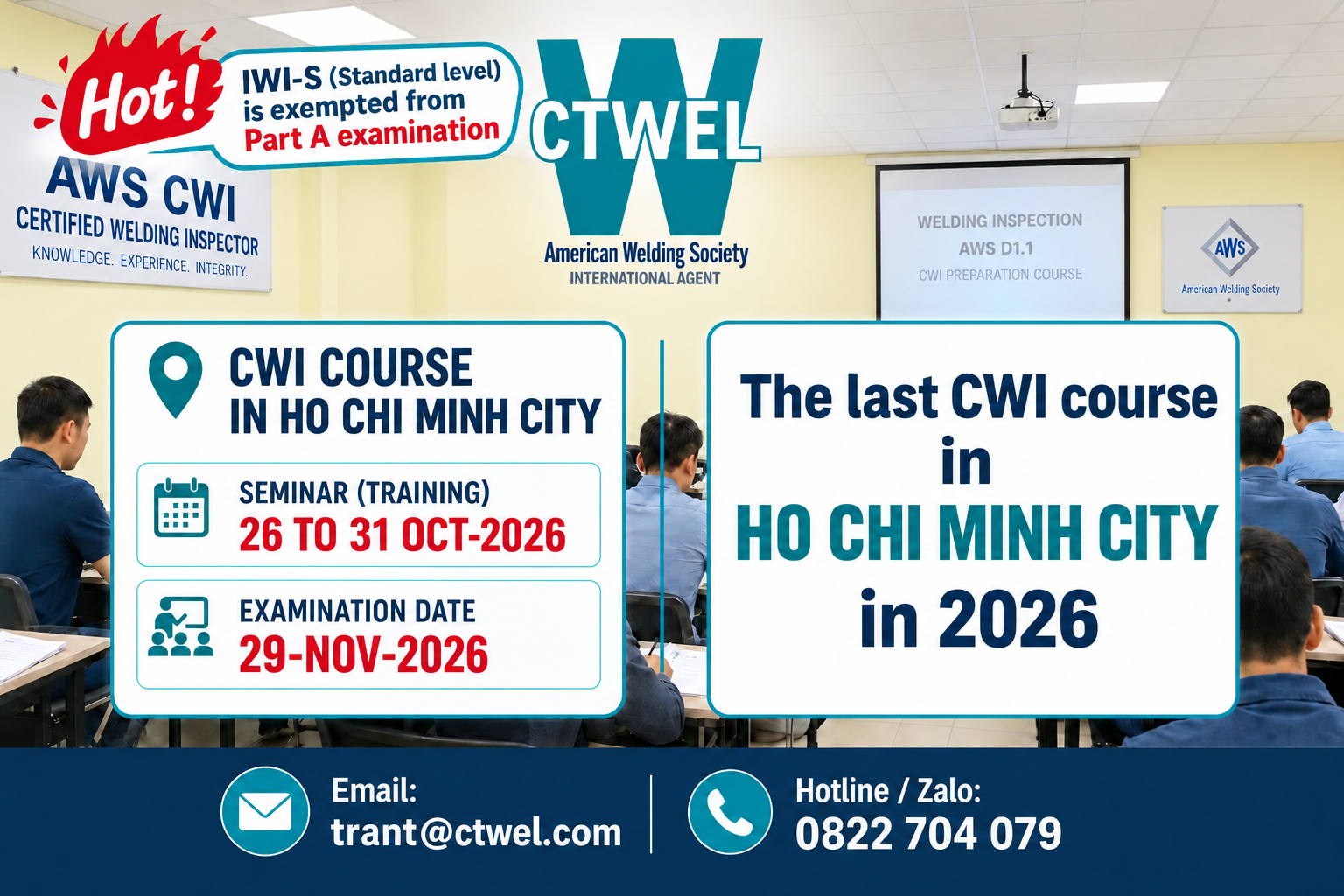 KHÓA CWI CUỐI CÙNG NĂM 2026 TẠI THÀNH PHỐ HỒ CHÍ MINH